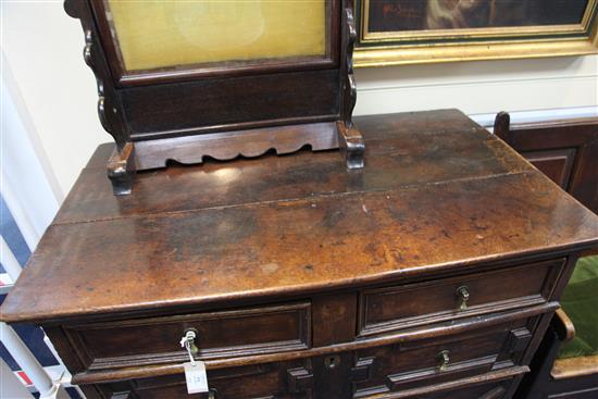 A late 17th century oak chest, W.3ft 2.5in.